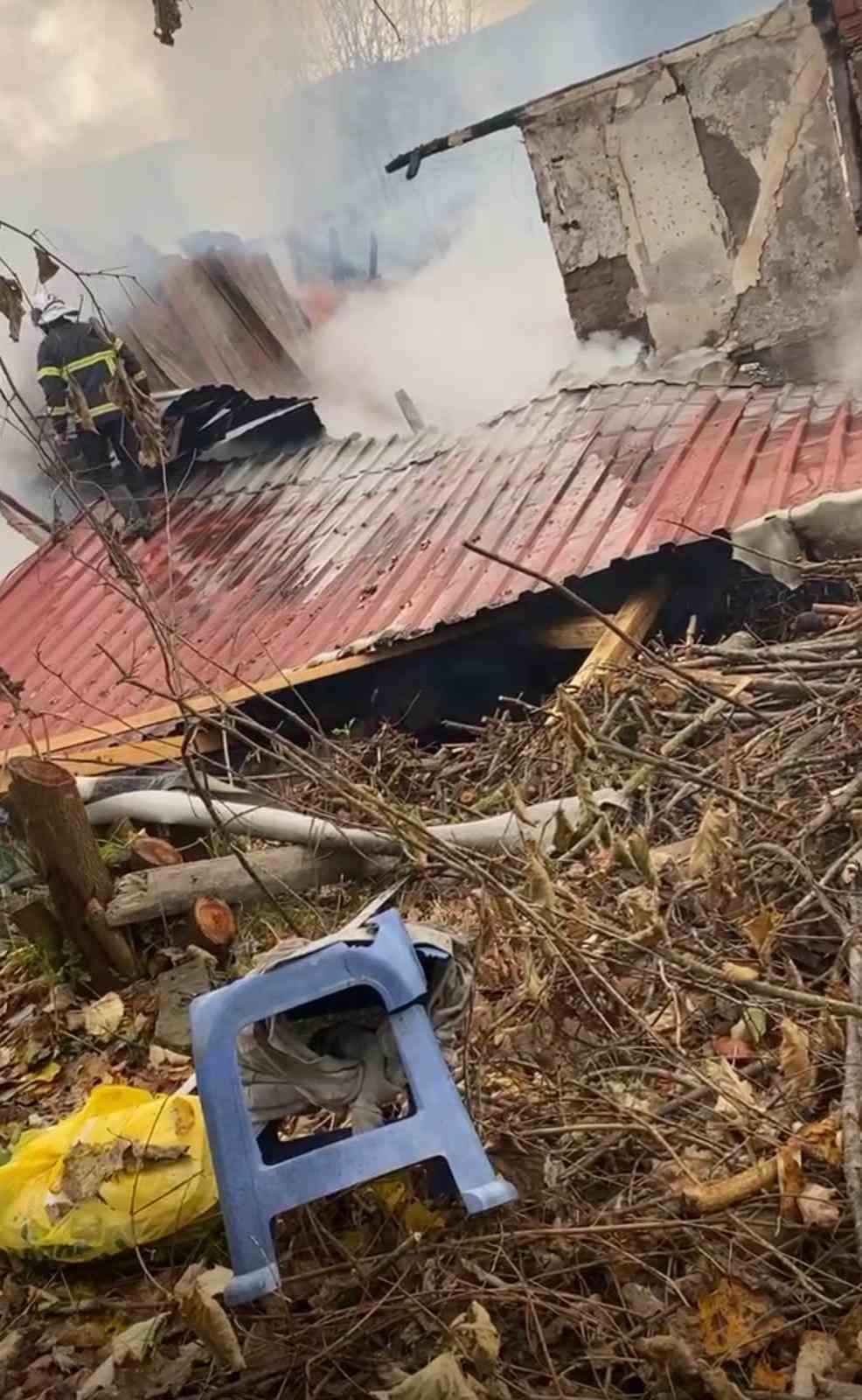 Uykusunda tek katlı evi küle döndü, camdan atlayarak canını kurtardı — görsel 5