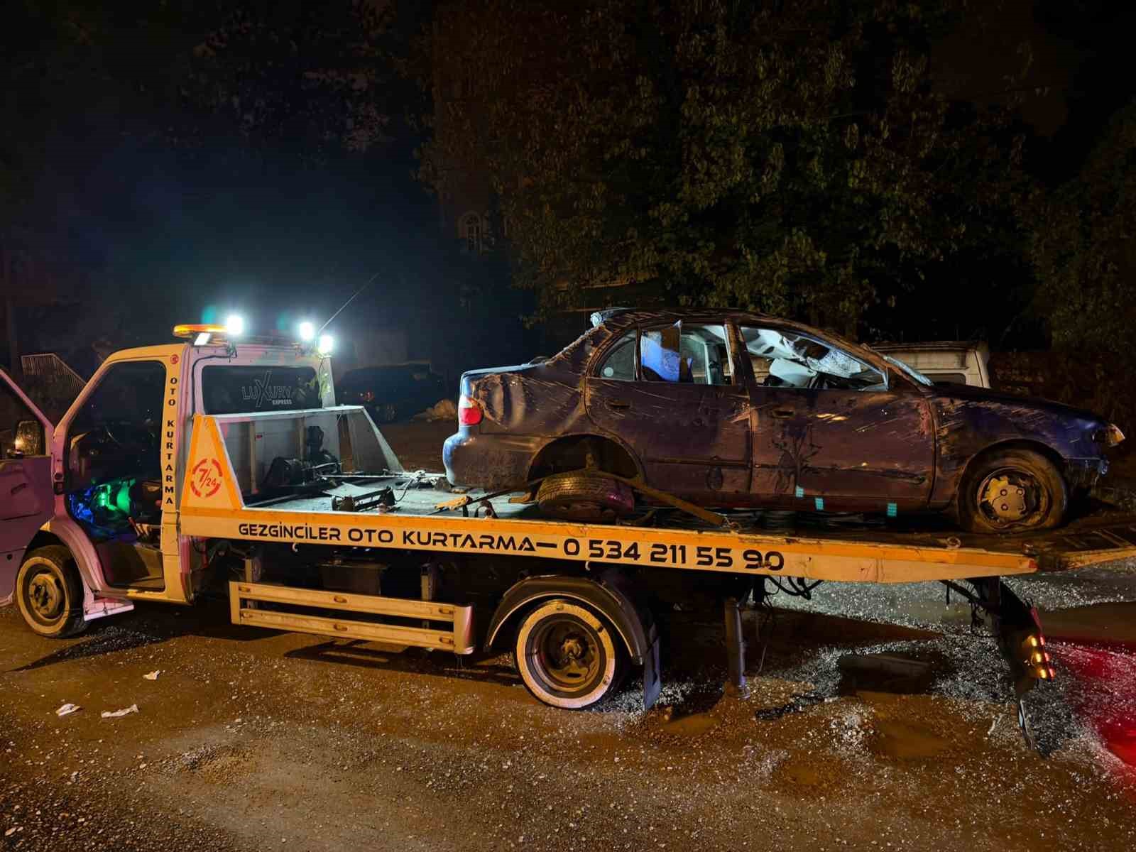 Kontrolden çıkan otomobil takla attı: 1 yaralı — görsel 1