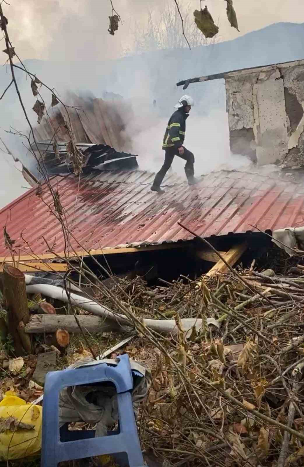 Uykusunda tek katlı evi küle döndü, camdan atlayarak canını kurtardı — görsel 6